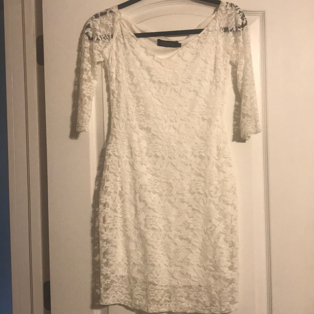 White lace dress
